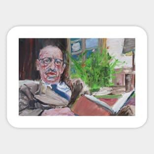 IGOR STRAVINSKY in his studio - oil portrait Sticker